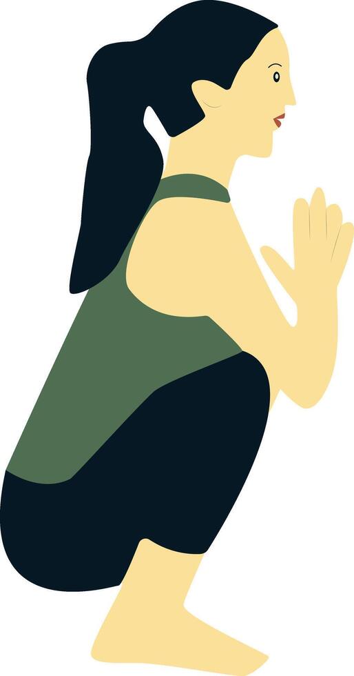 Mother Practice Yoga vector