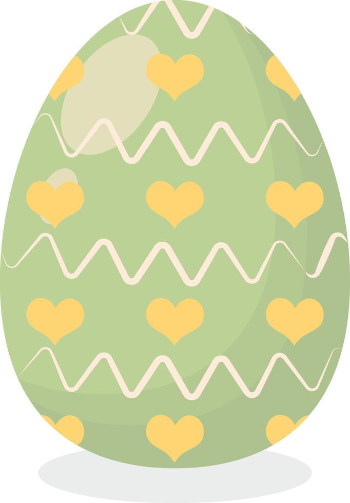 Easter Egg with Heart Decoration Design vector