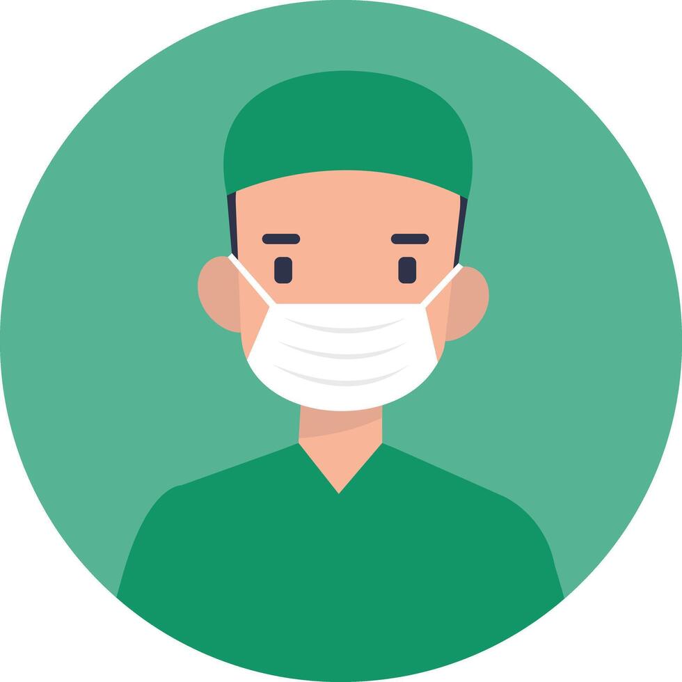 Guy Medical Staff Avatar vector