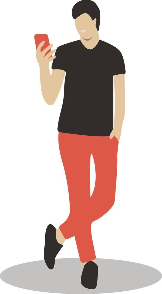 Businessman Holding Phone vector