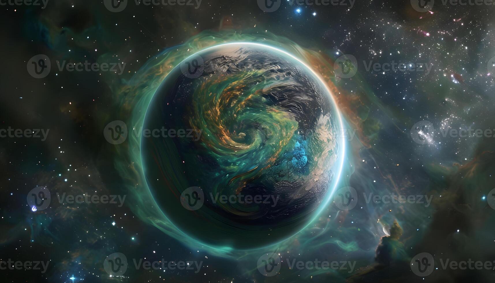 An image of the earth in space photo