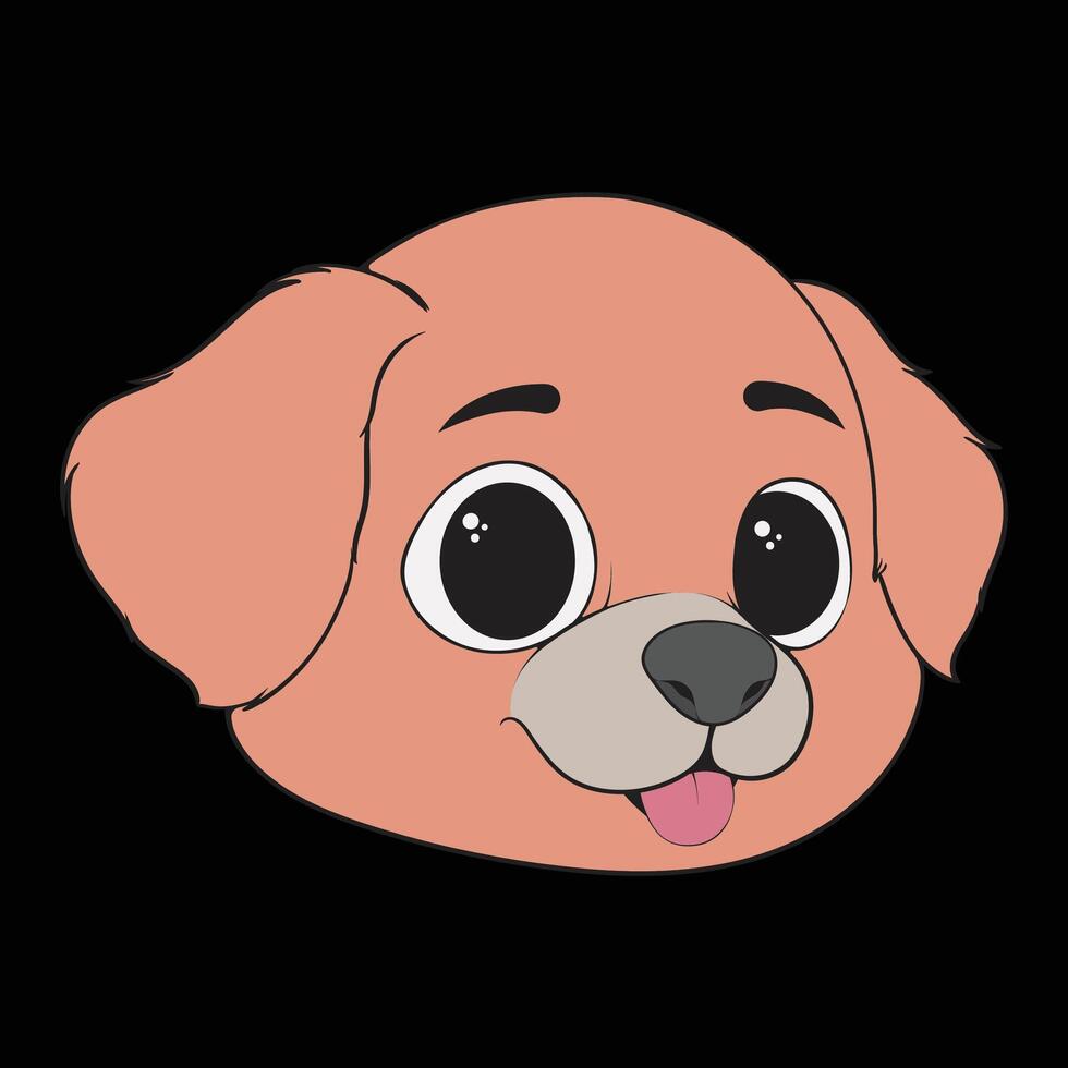 a cartoon dog with a big smile on its face. vector