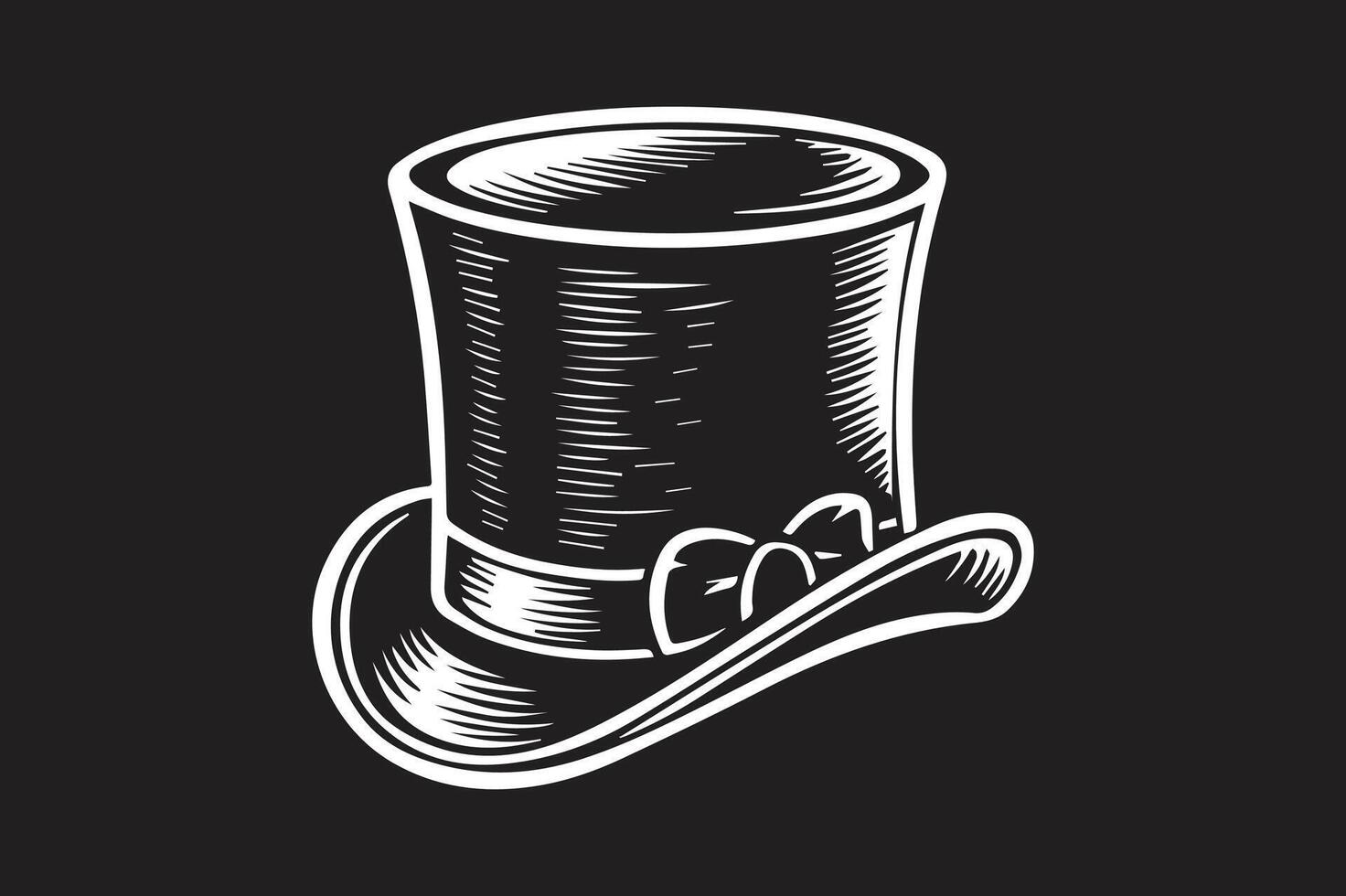 Victorian Top Hat Clipart for Retro-Themed Artwork vector