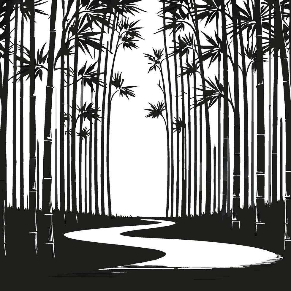 Elegant Bamboo Grove Design for Crafting and Scrapbooking vector