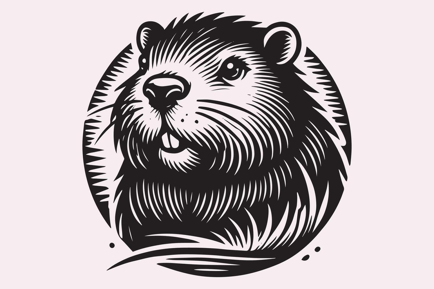 Nature-Themed Beaver Illustration for DIY Projects vector