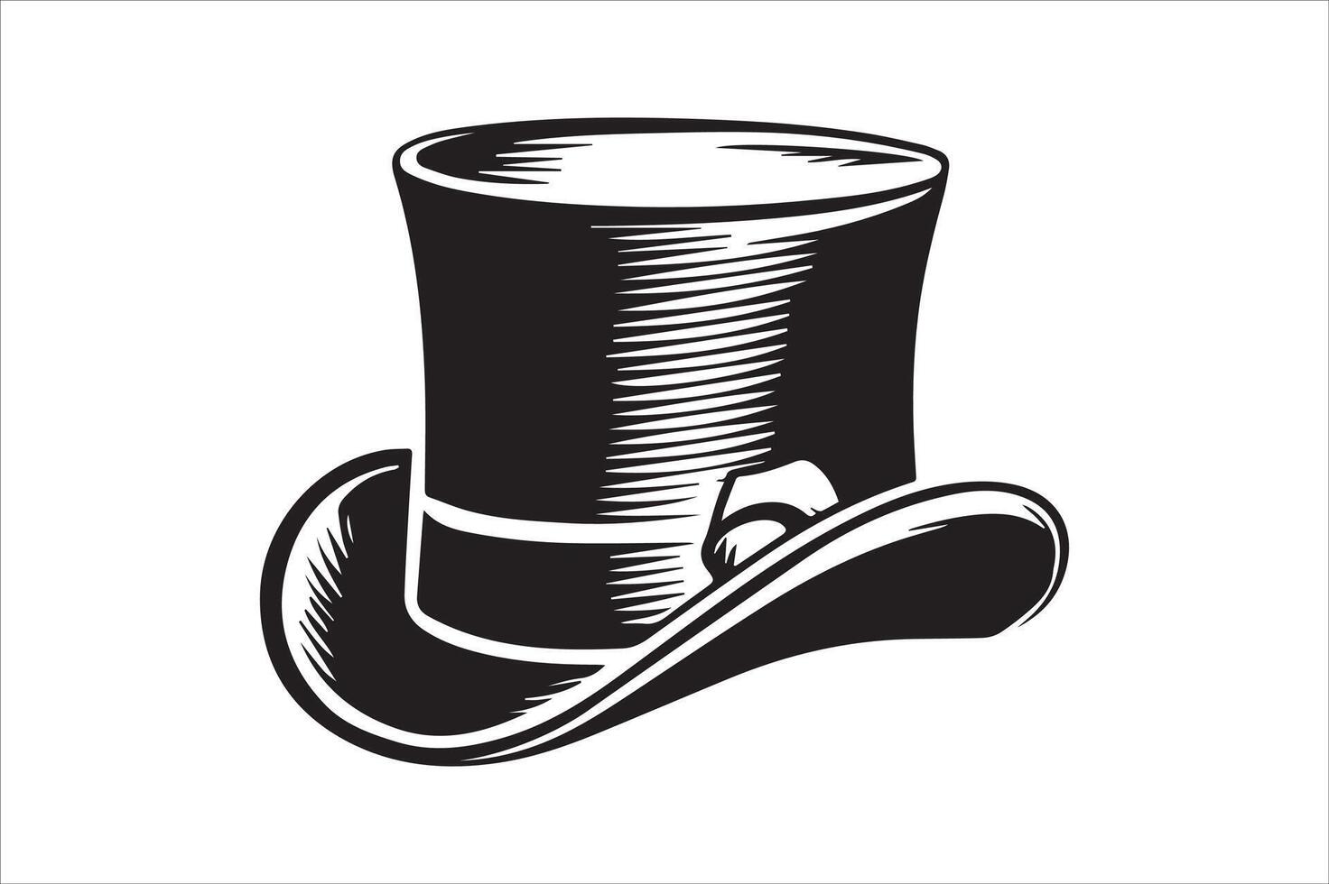 Elegant Top Hat Design for Greeting Cards and Stationery vector