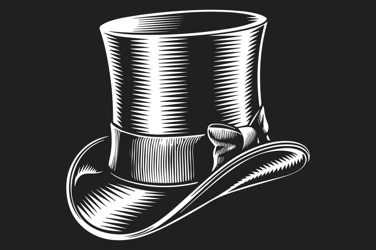 Formal Top Hat for Wedding and Party Decor vector