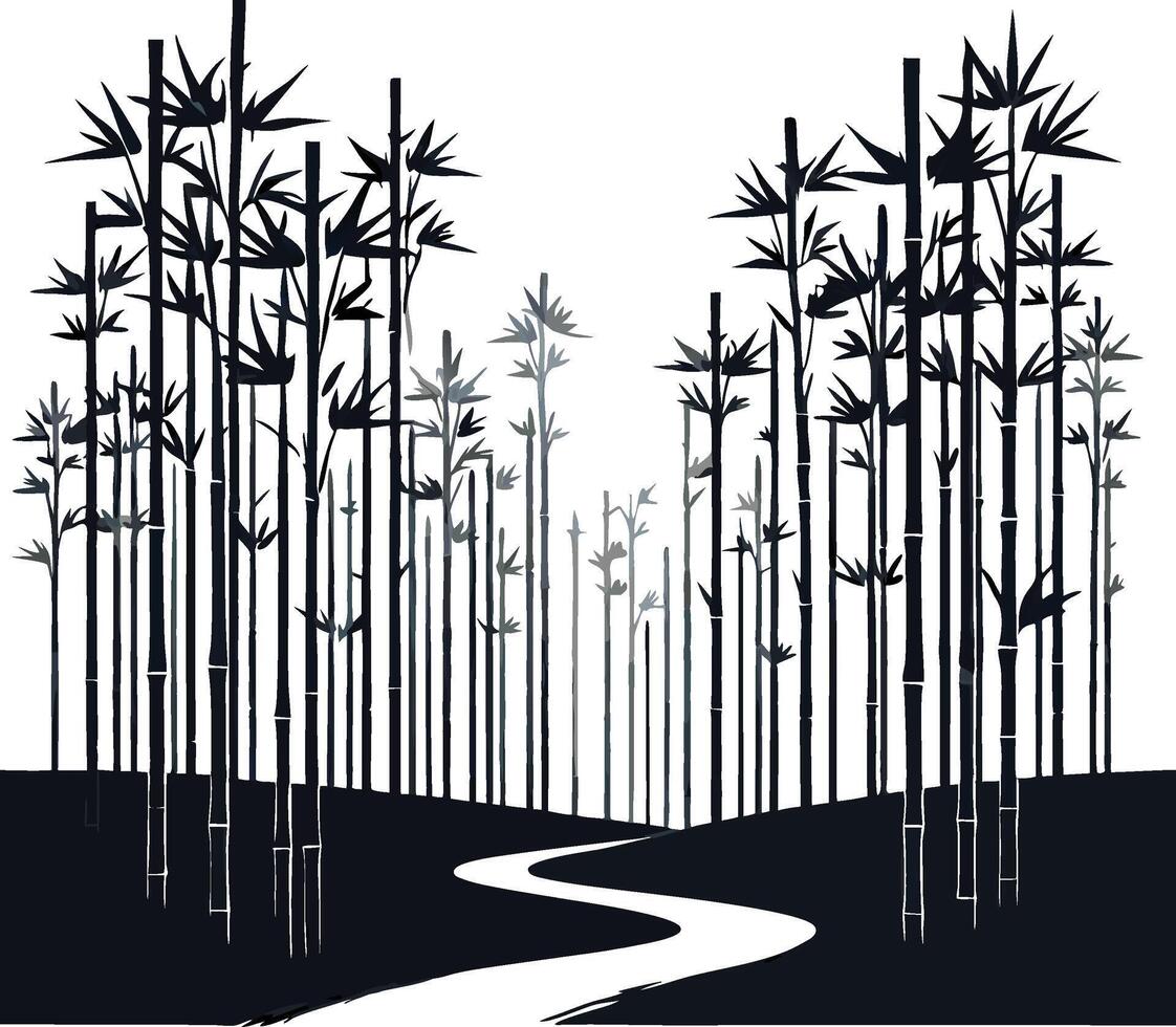 Tropical Bamboo Grove for Invitations and Cards vector