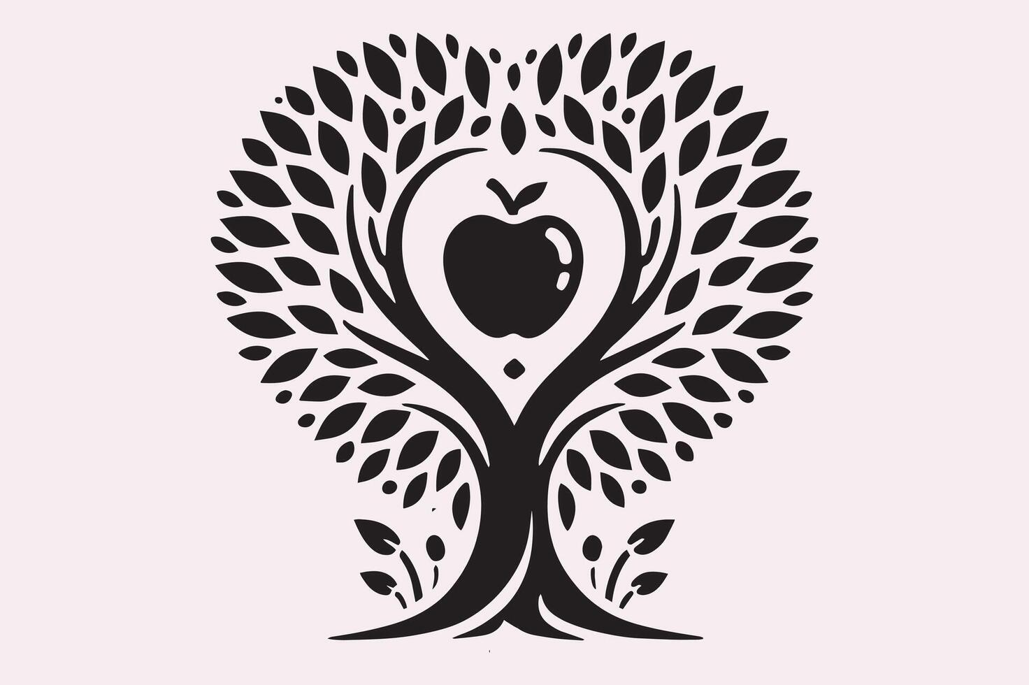 Clean Apple Tree Icon Design for Websites and Apps vector