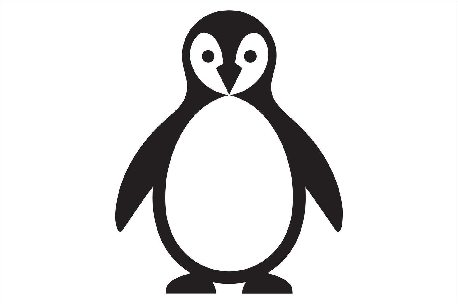Arctic Animal Penguin Silhouette for Educational Graphics vector