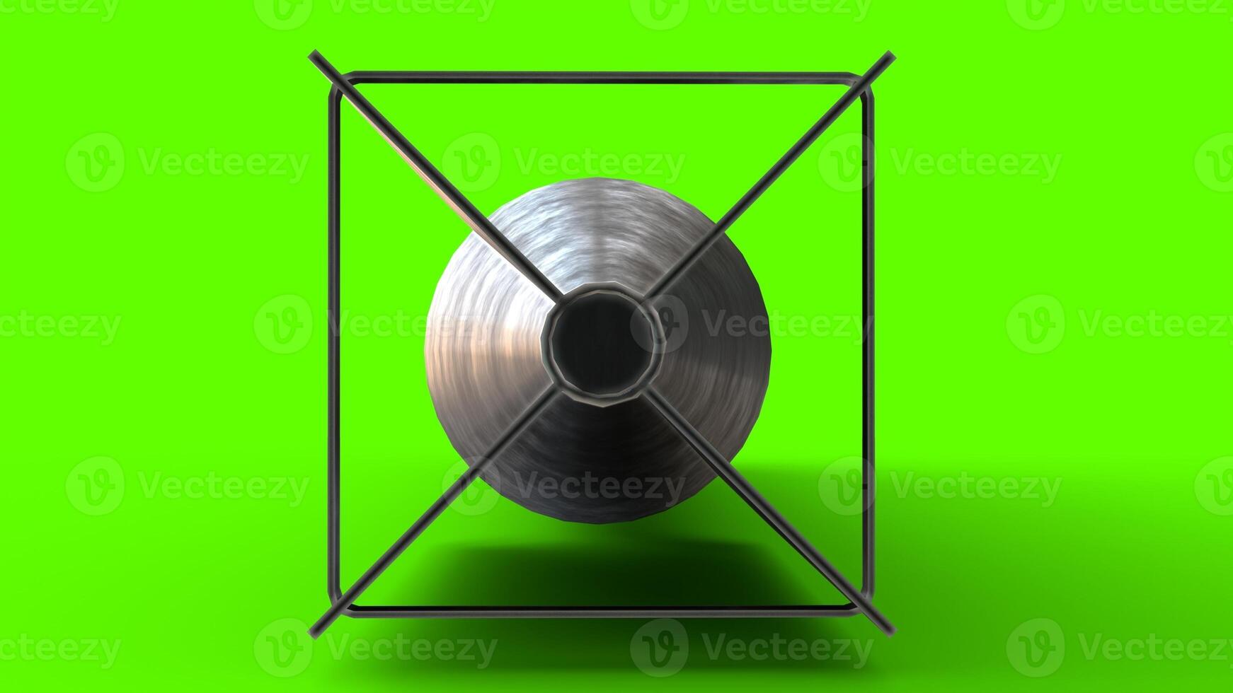 atom bomb with green background photo