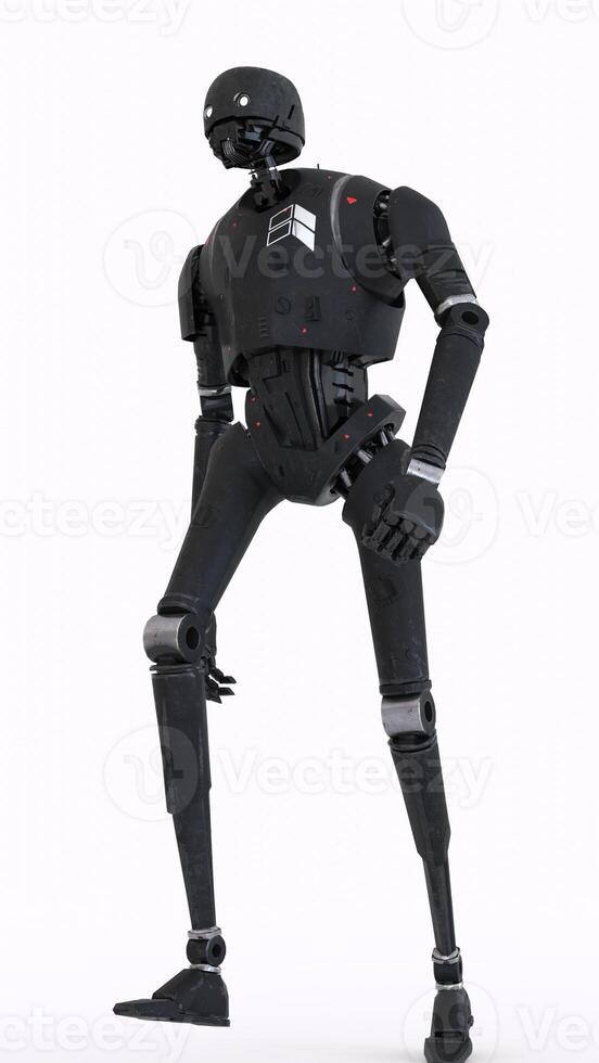 ai robot running with white background photo
