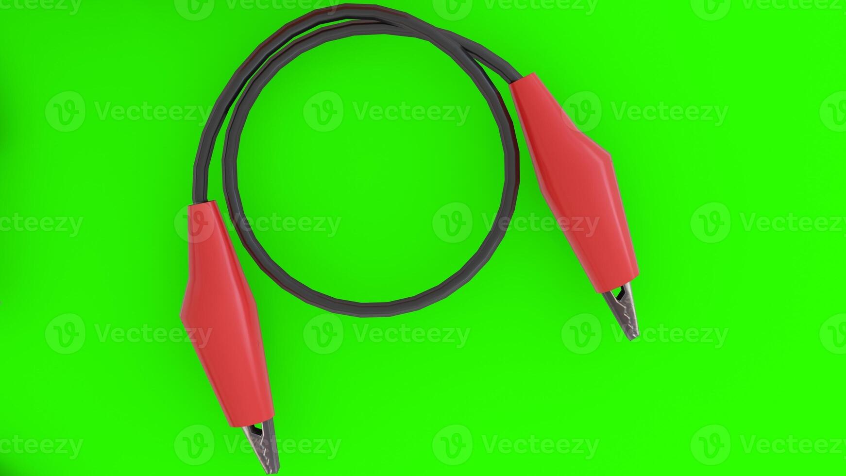 connectors and cables with green background photo