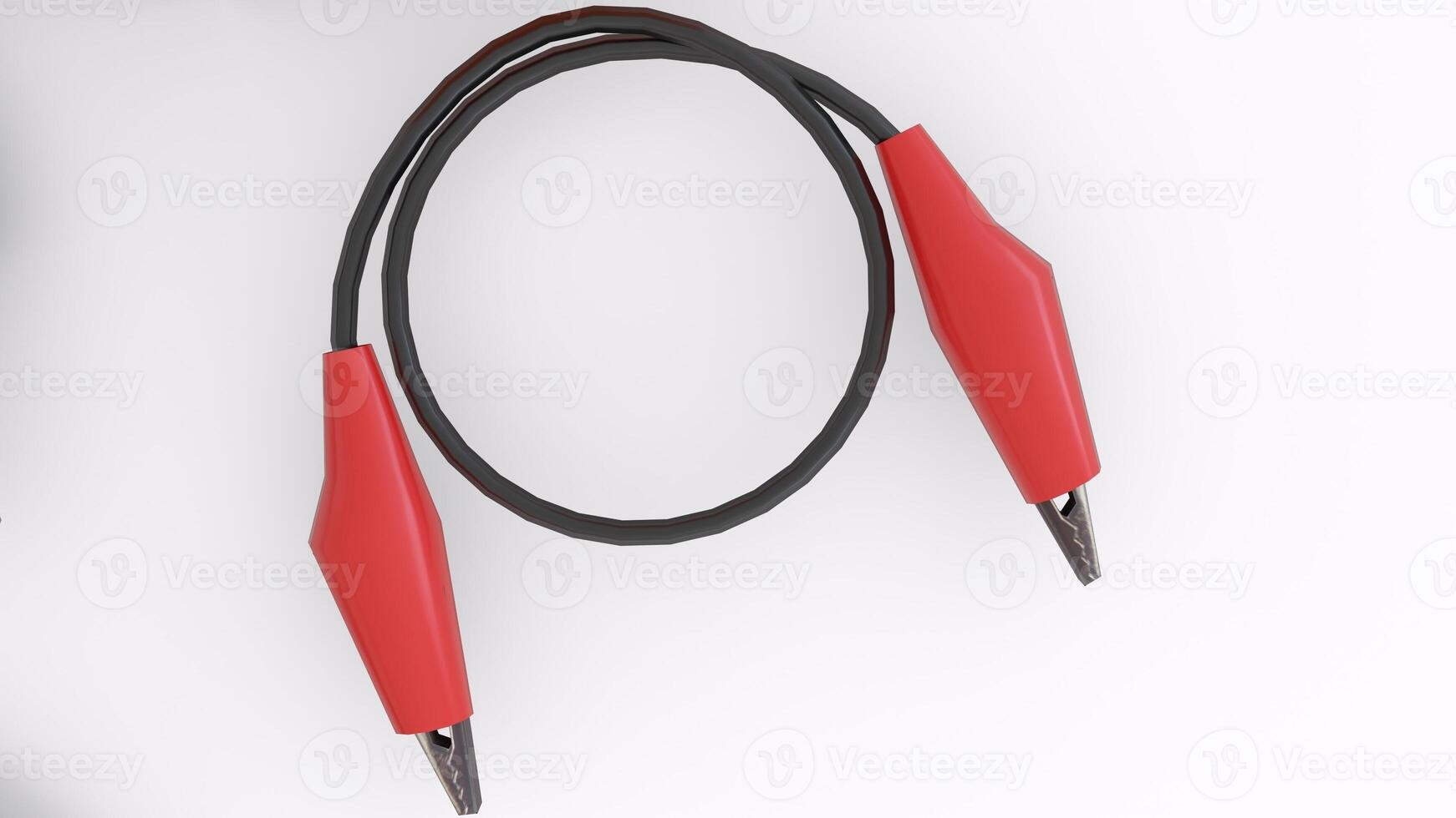 connectors and cables with white background photo