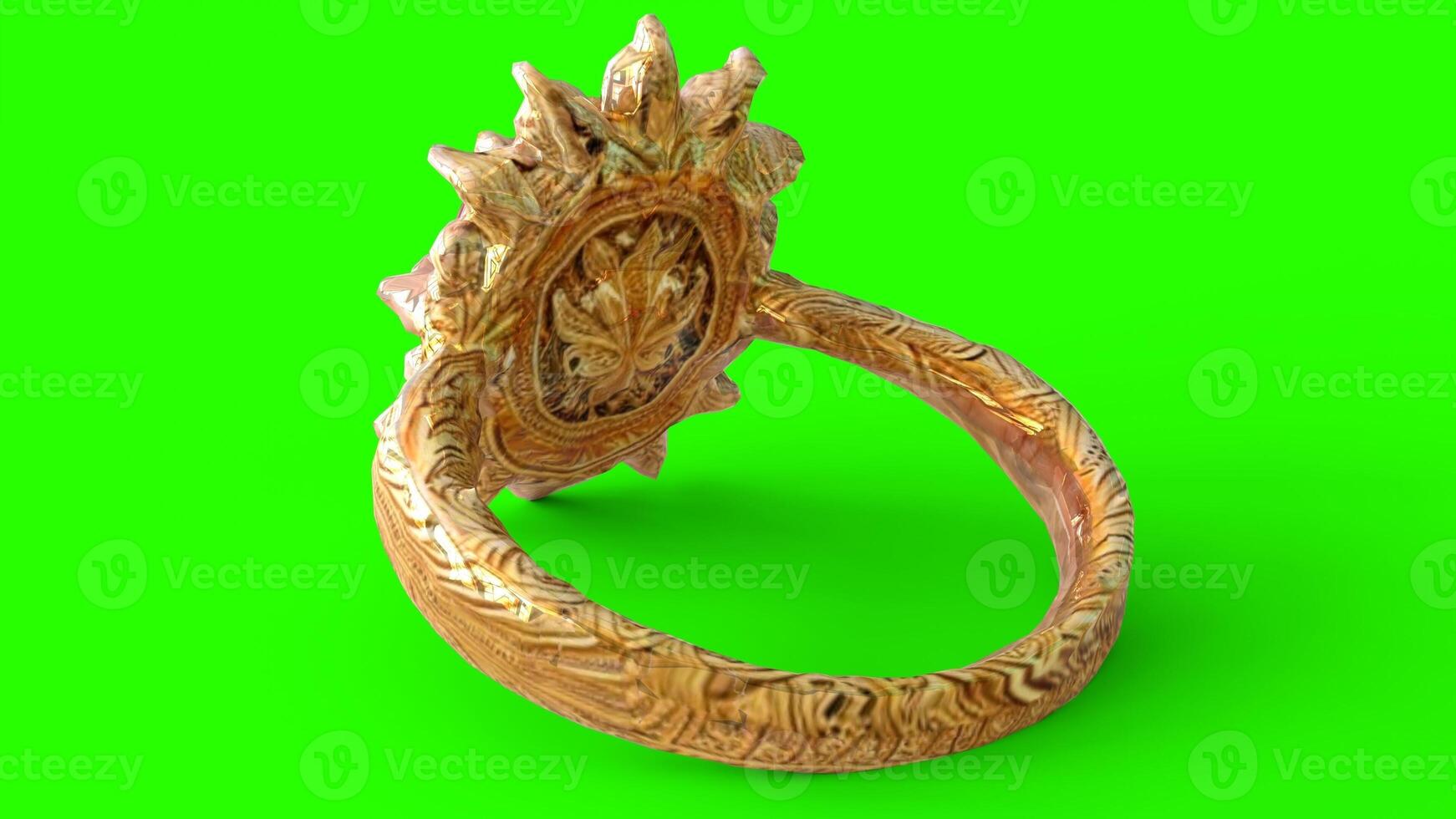 diamond ruby ring with green background photo