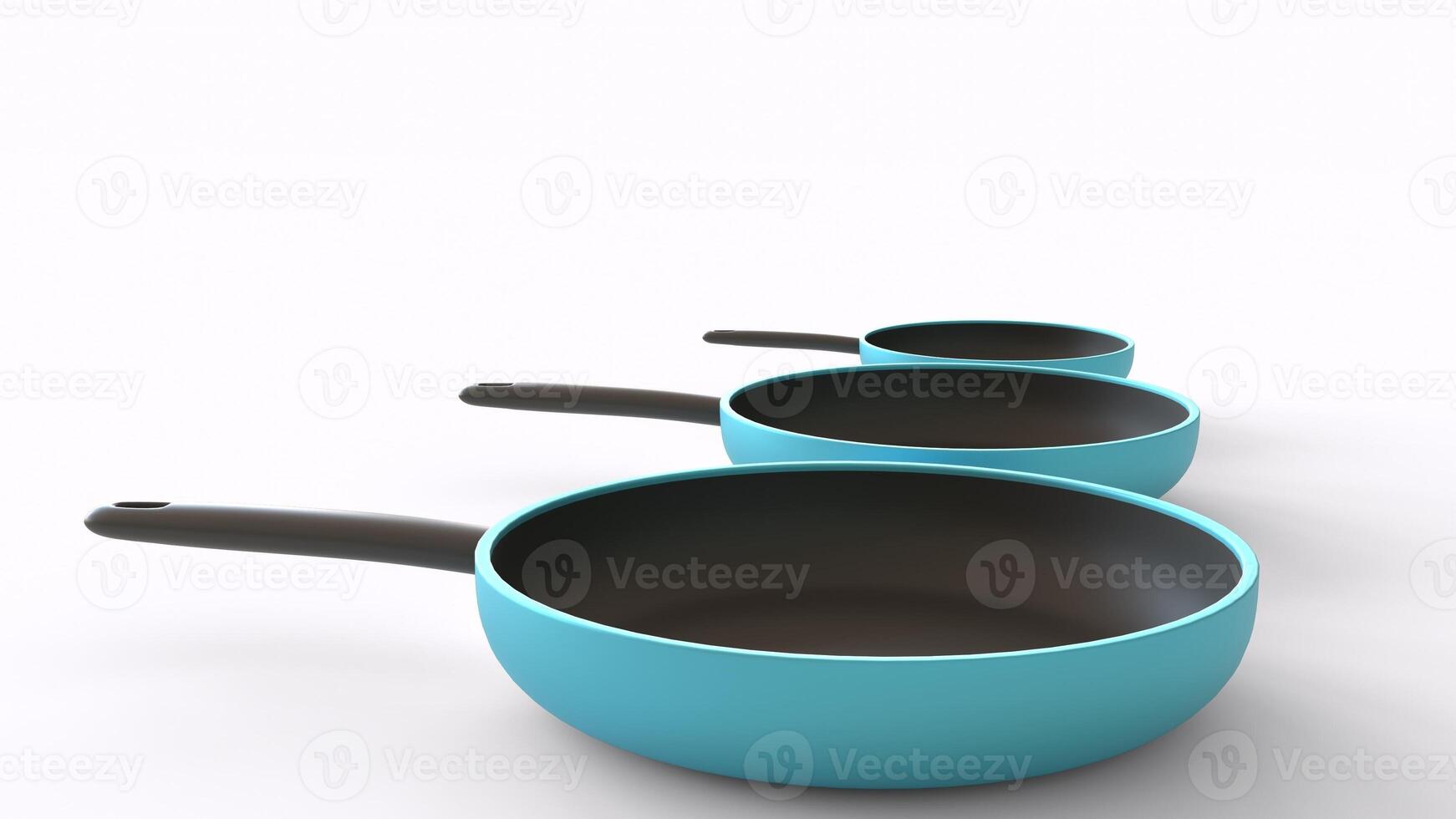 pans with white background photo