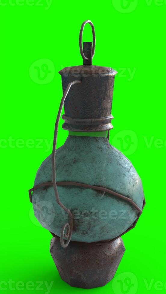 lantern with green background photo