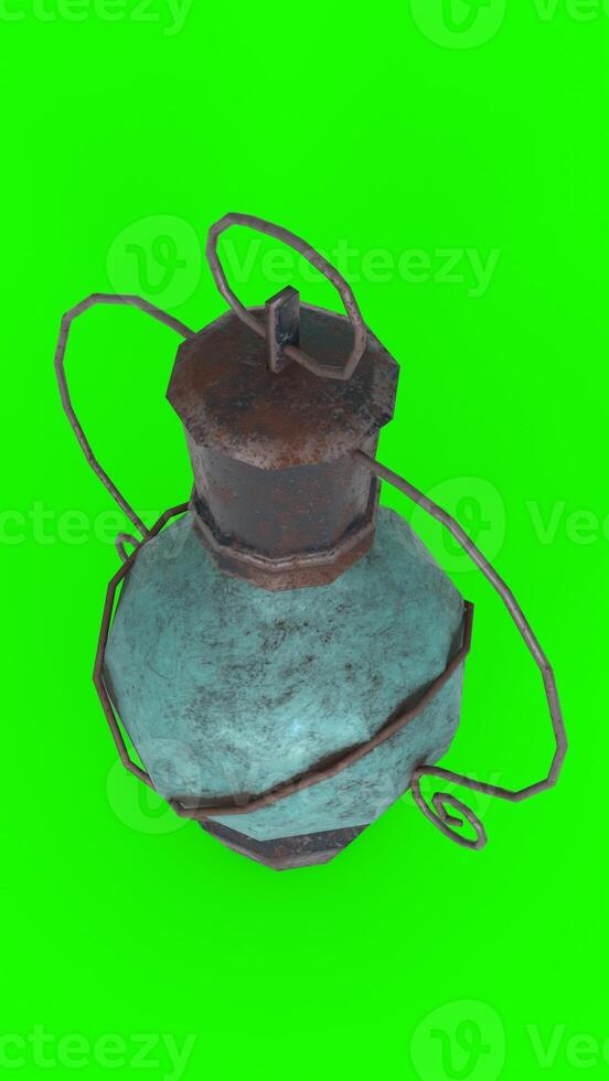 lantern with green background photo