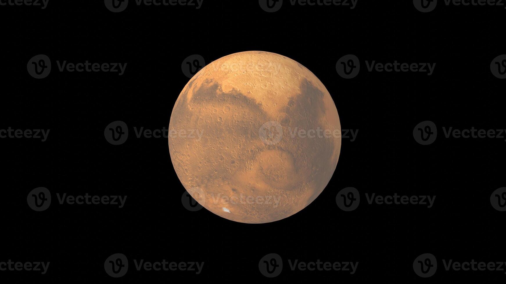 mars planet with black background photo