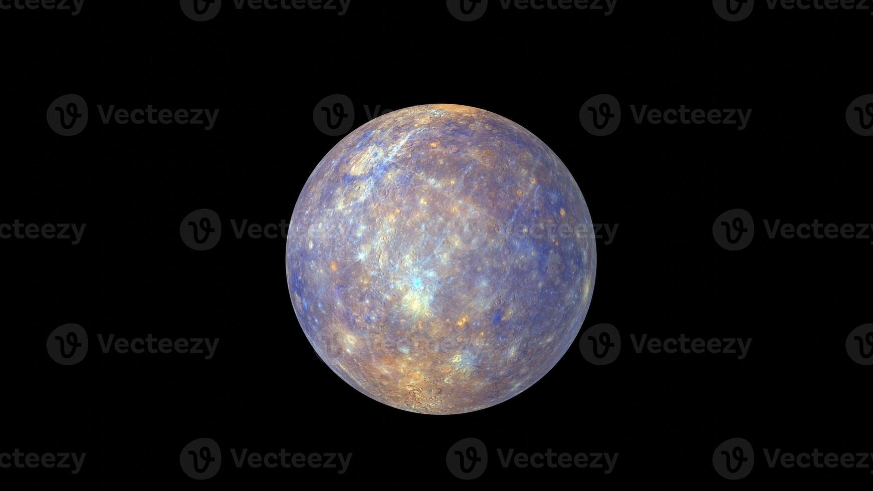mercury planet with black background photo