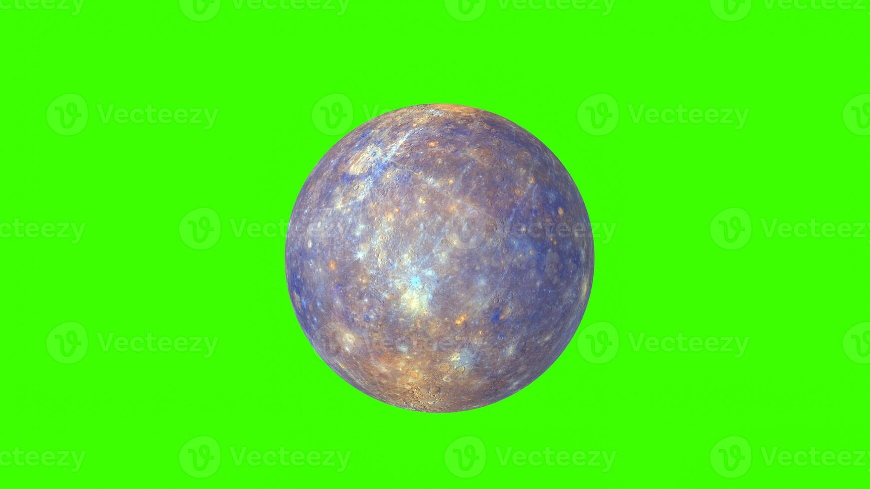 mercury planet with green background photo