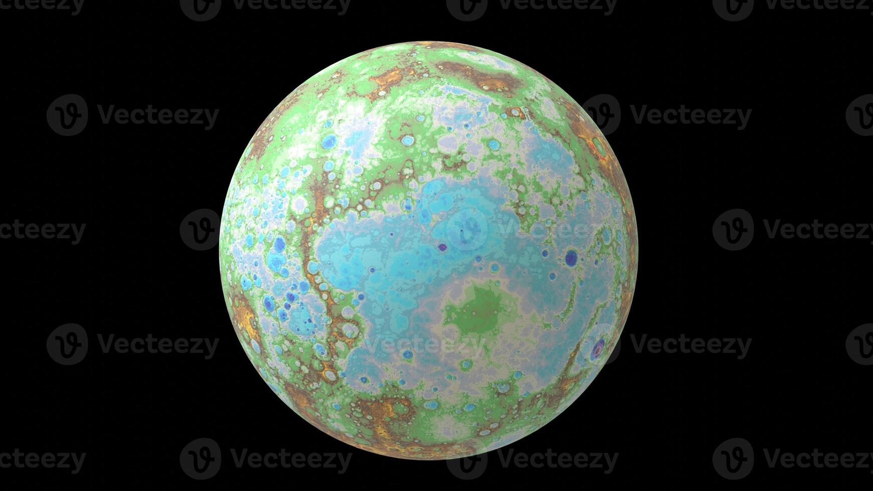 mercury with global digital elevation map photo