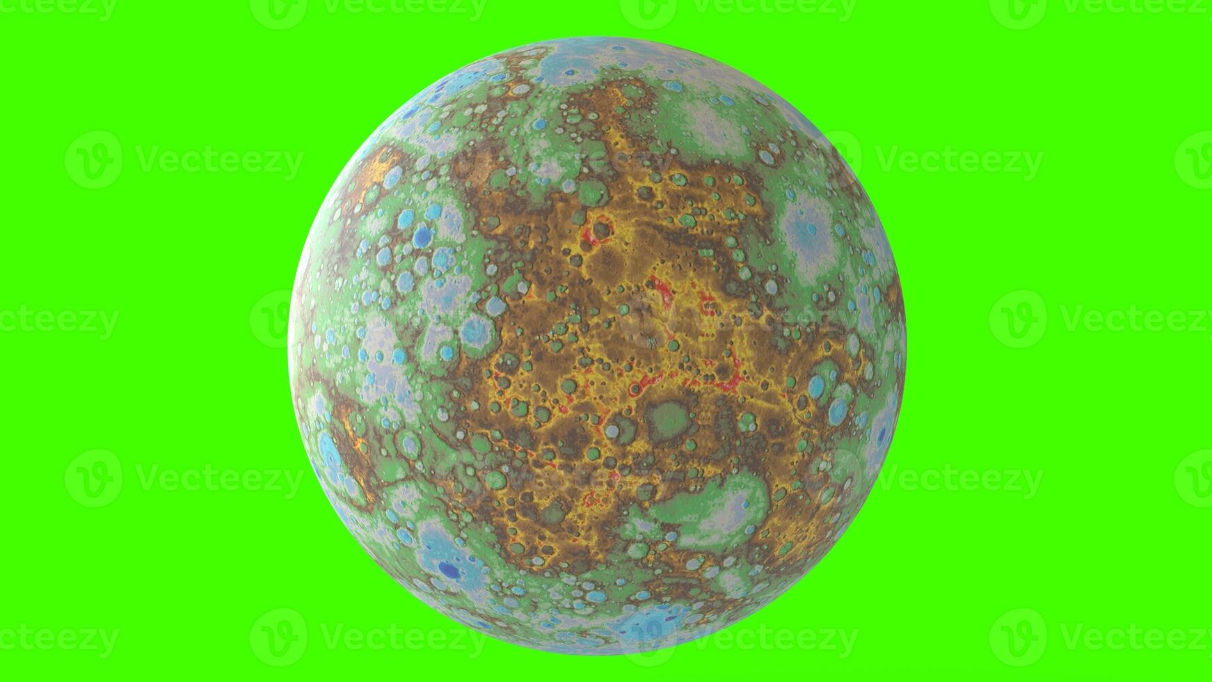 mercury with global digital elevation map photo