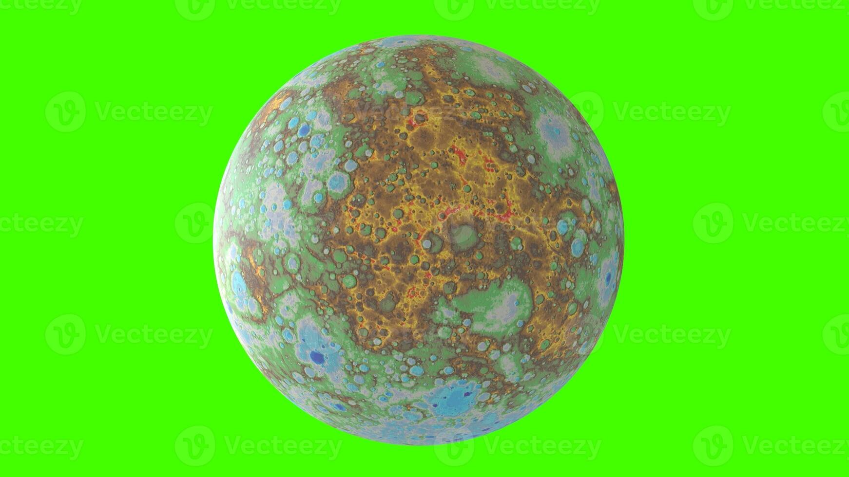 mercury with global digital elevation map photo