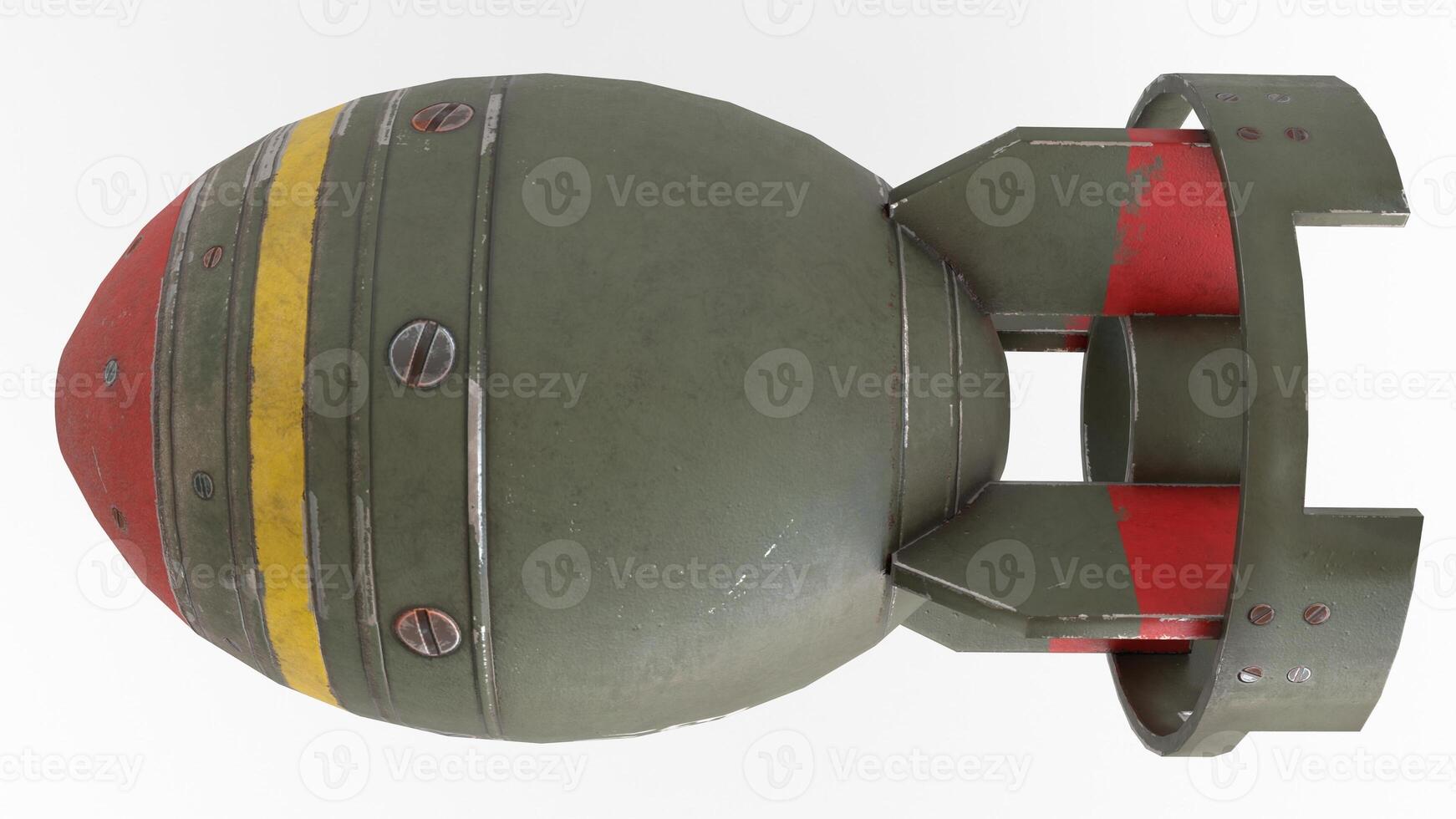 mini nuclear bomb with white background photo