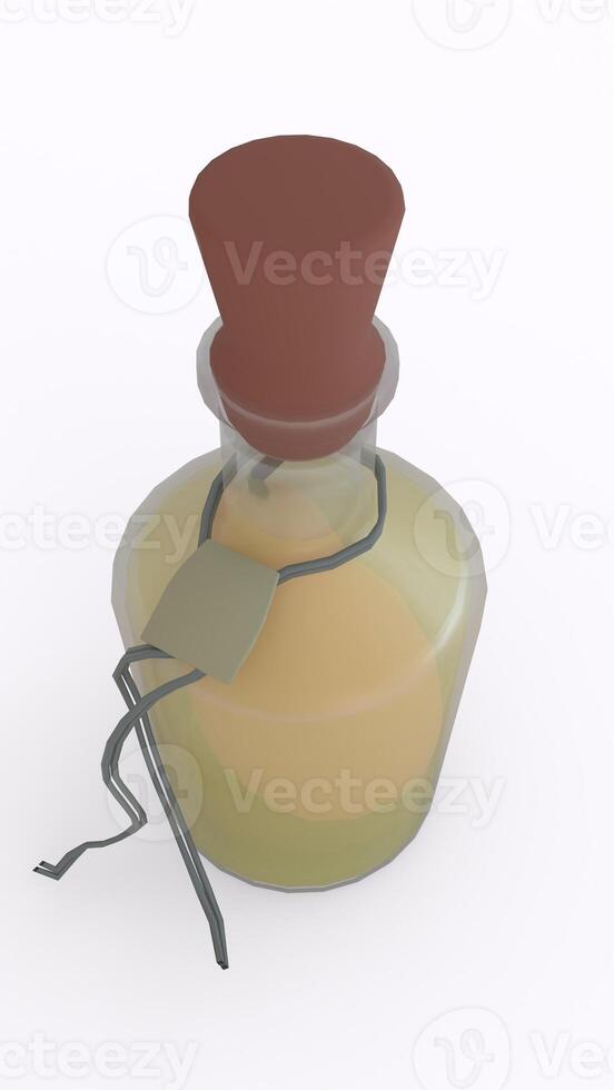 pear in a bottle with white background photo