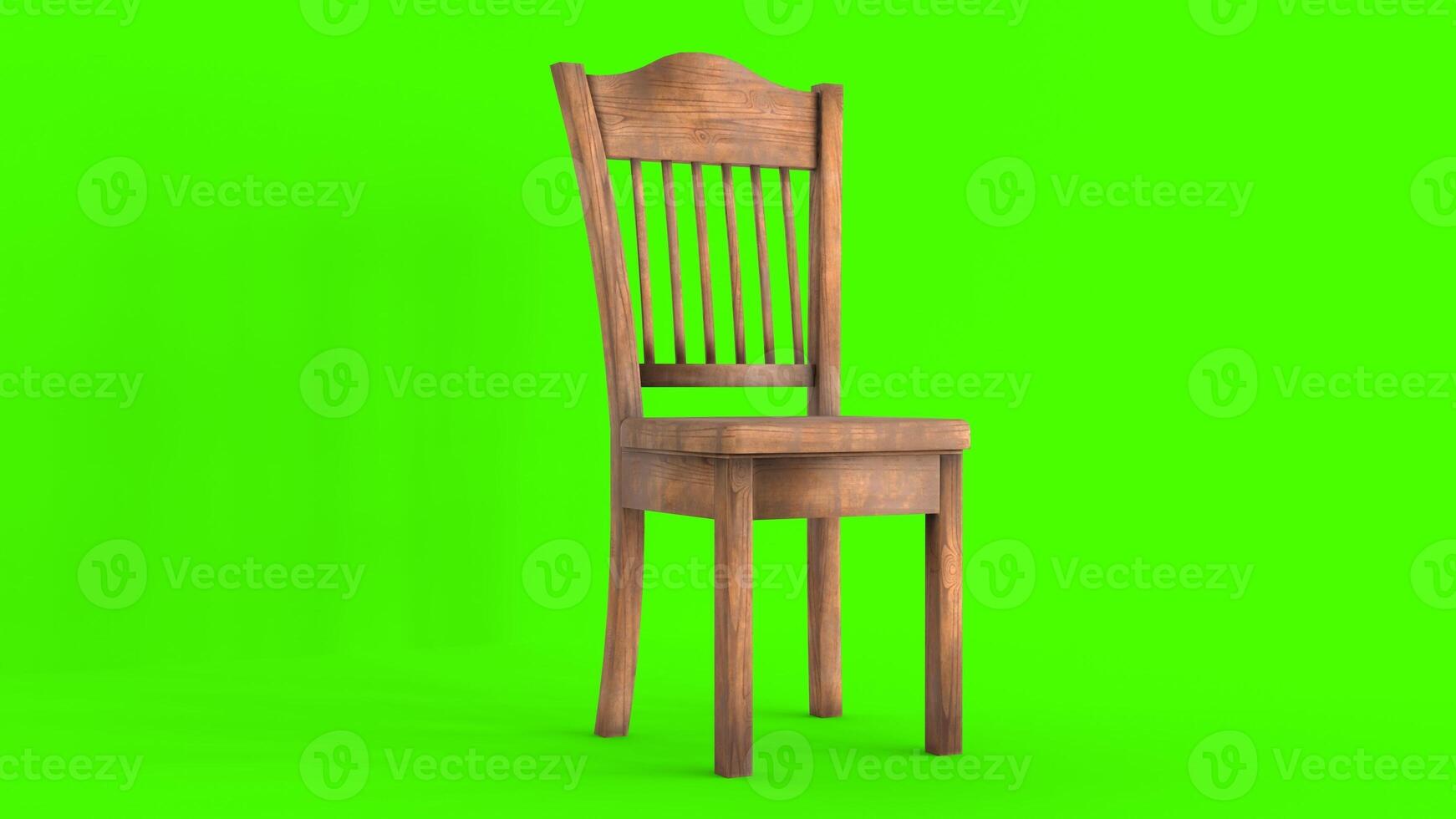 simple chair with green background photo