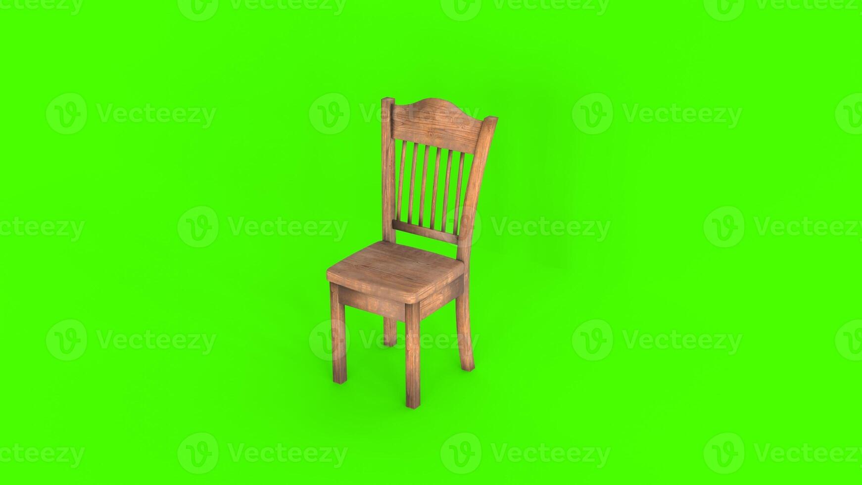 simple chair with green background photo
