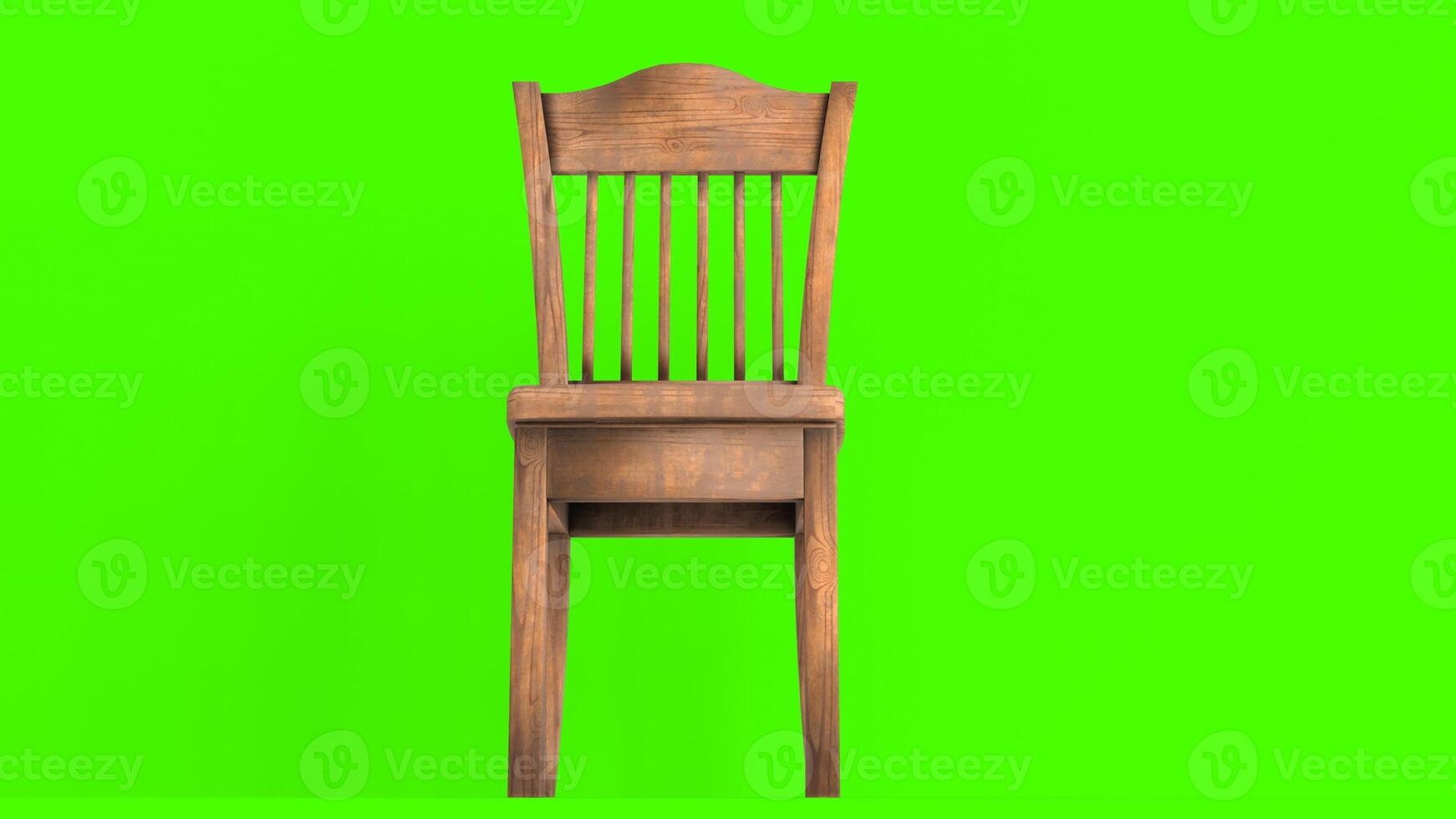 simple chair with green background photo