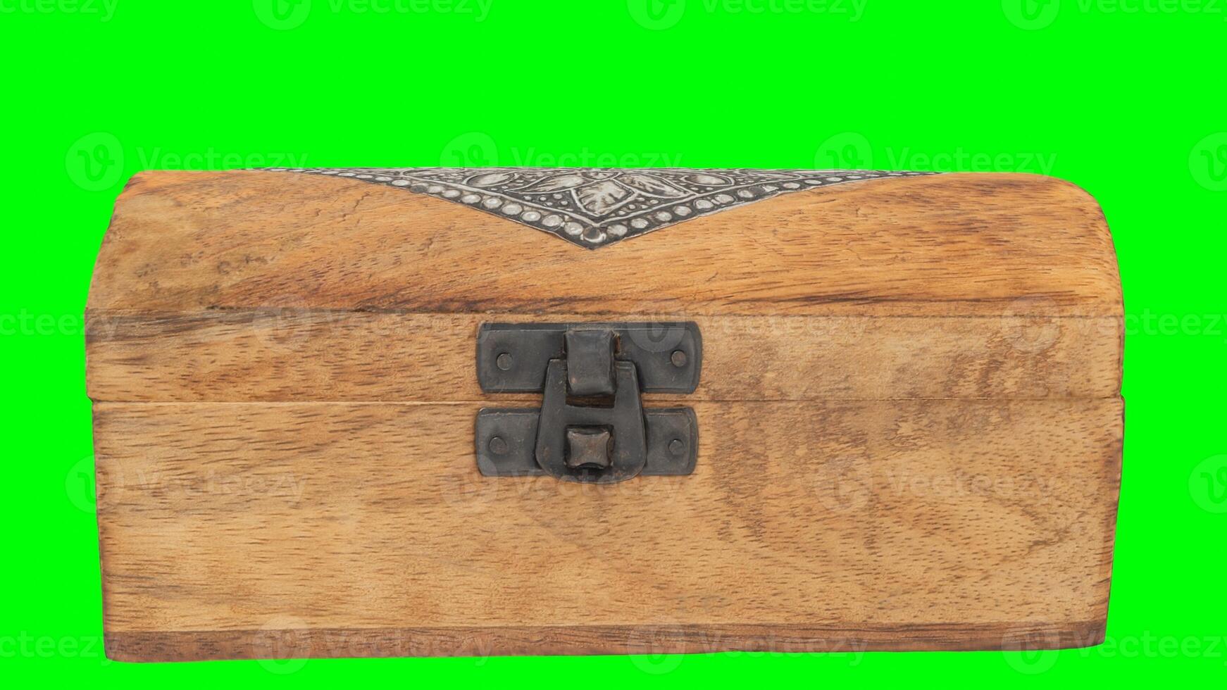 small chest with green background photo