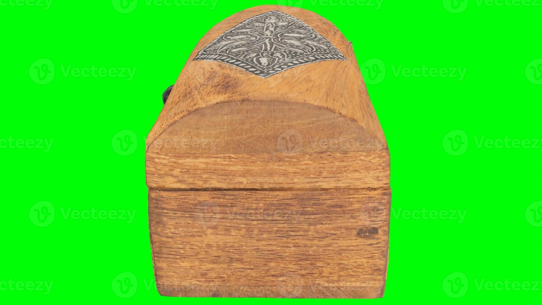 small chest with green background photo