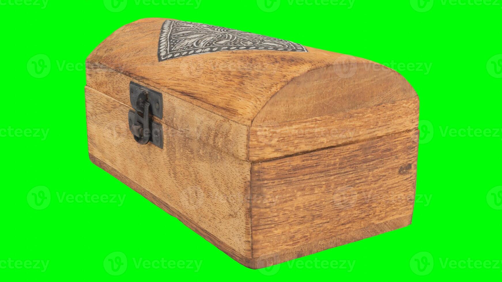 small chest with green background photo