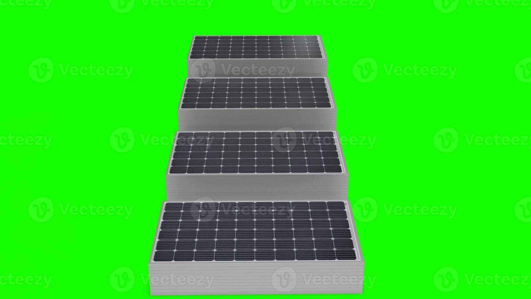 solar plate in bulk with green background photo