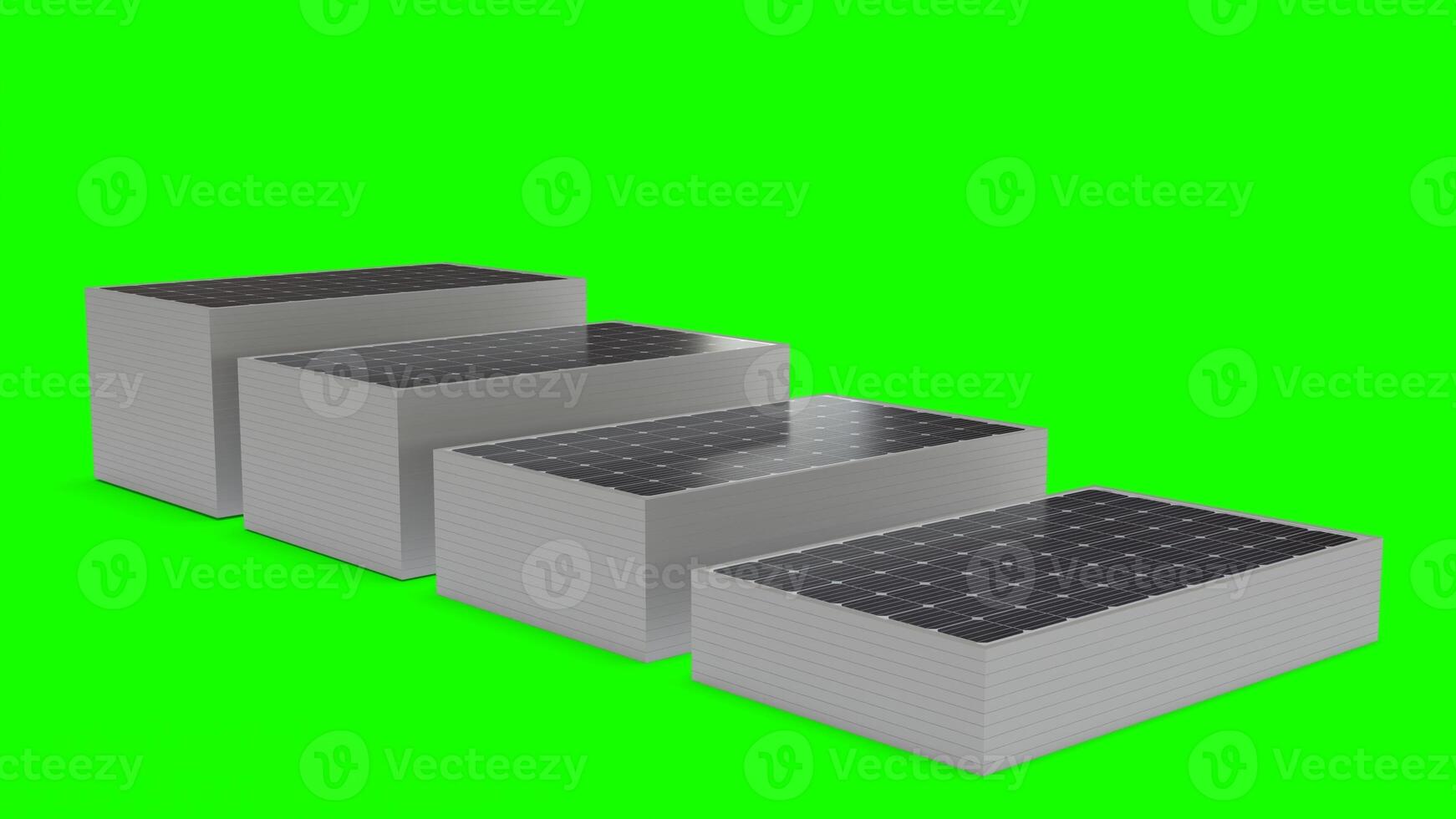 solar plate in bulk with green background photo