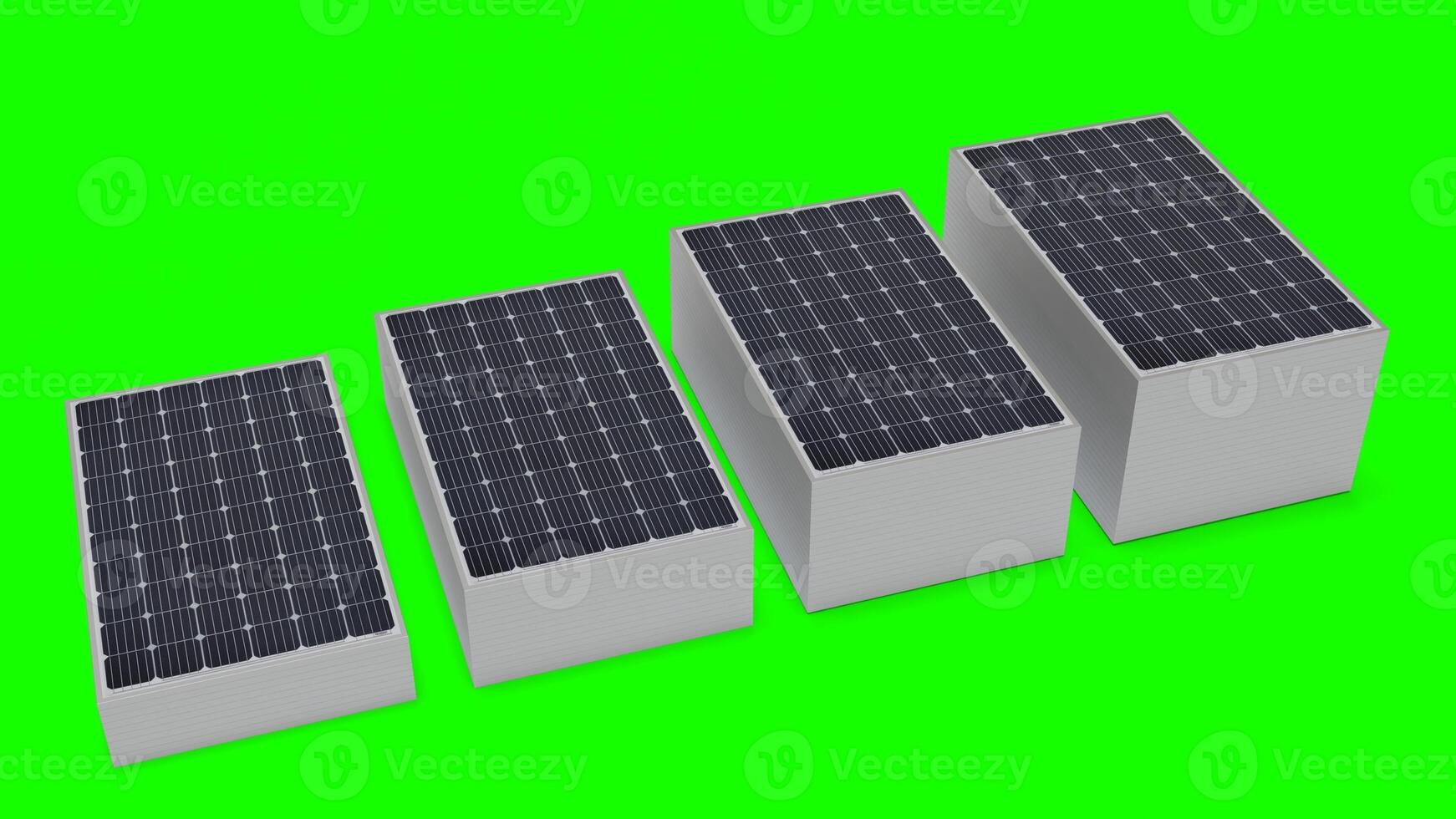 solar plate in bulk with green background photo