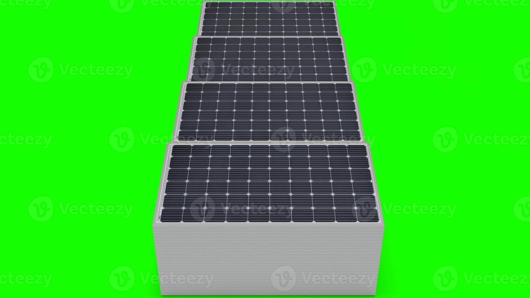 solar plate in bulk with green background photo