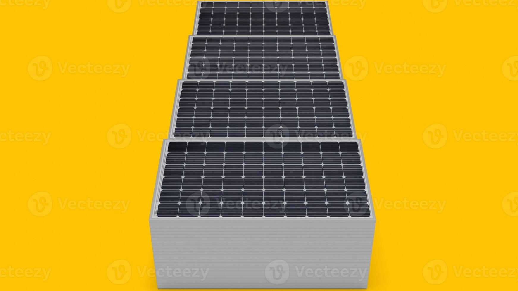 solar plate in bulk with yellow background photo