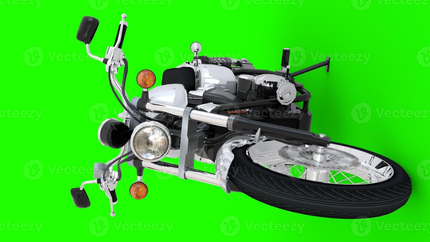 two wheeler superbike with green background photo
