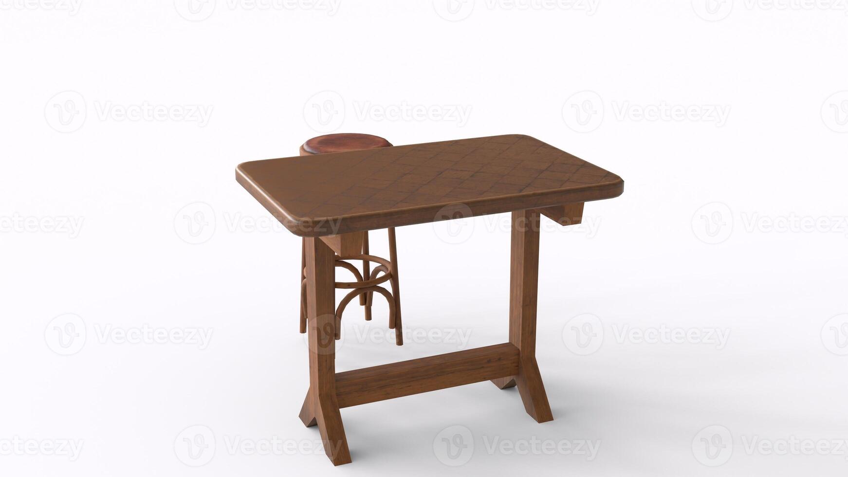 wooden chairs with white background photo