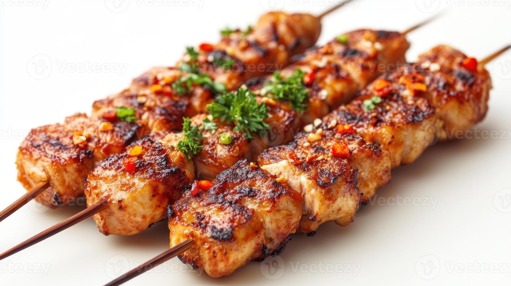 Grilled Chicken Skewers with Parsley and Chili Flakes photo