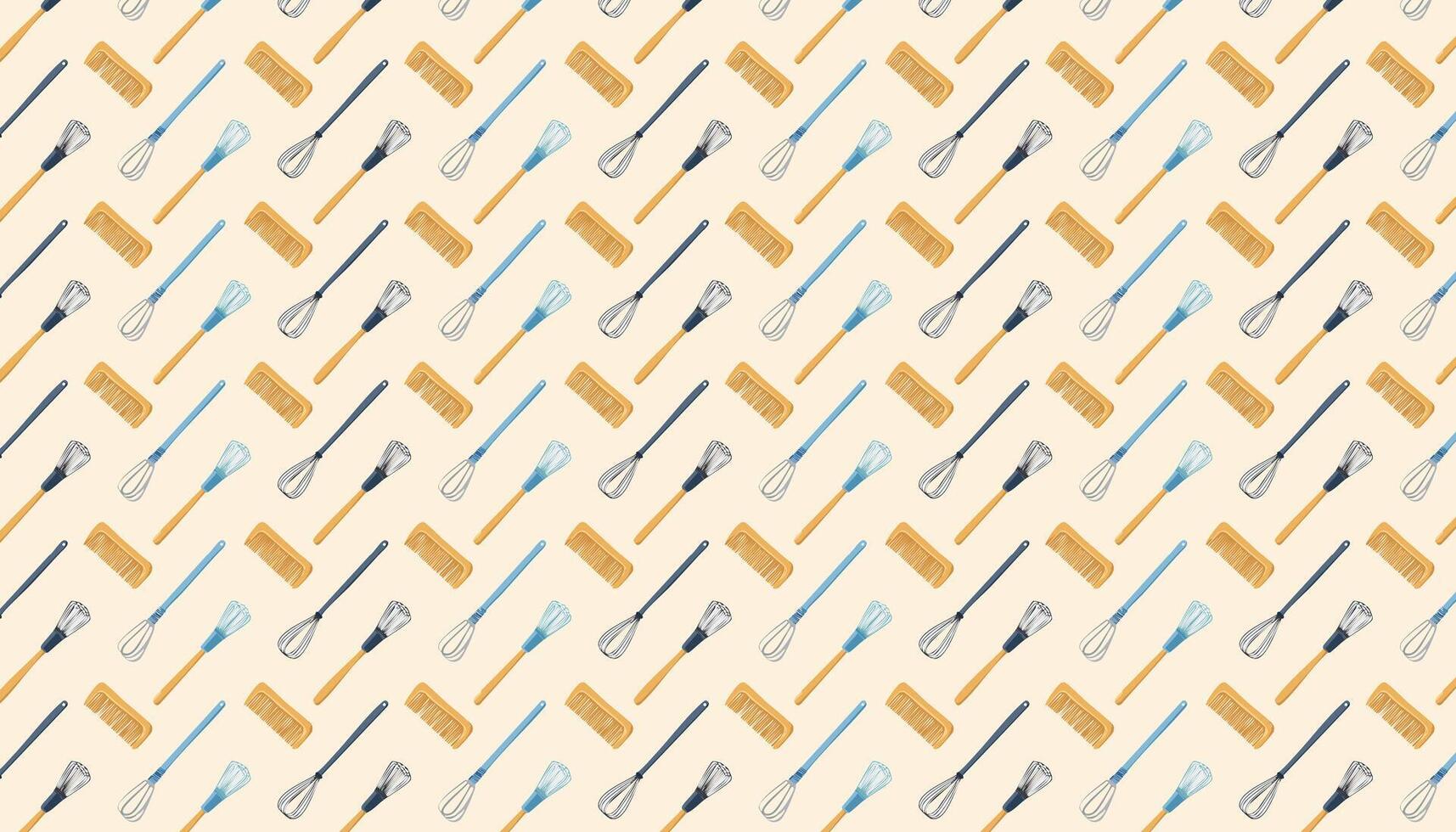 Pattern with kitchen tool wisk. illustration. vector