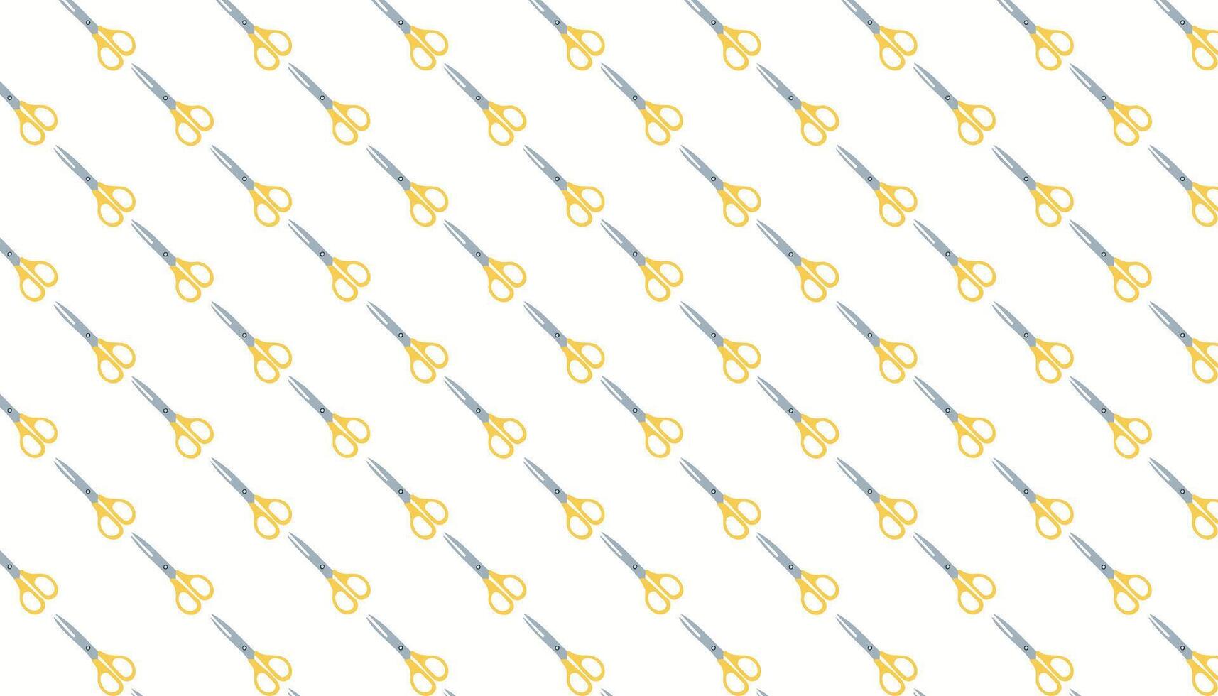 Pattern with scissors on white background. illustration. vector