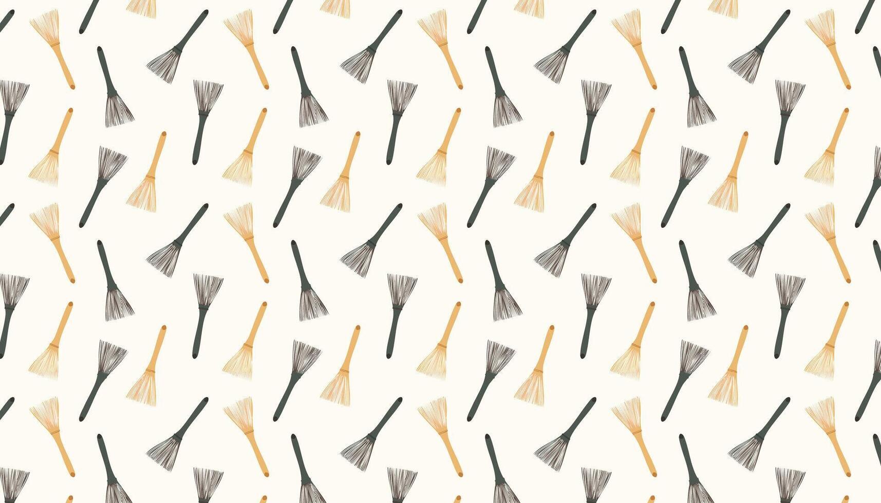 Pattern with hand drawn wisks. illustration. vector