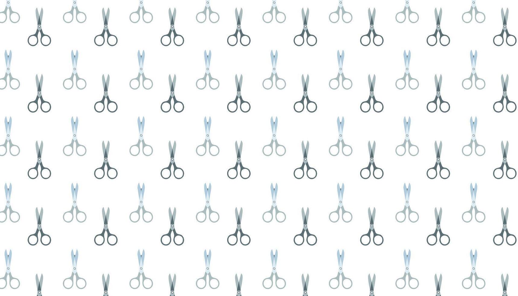 Pattern of scissors on a white background. illustration vector