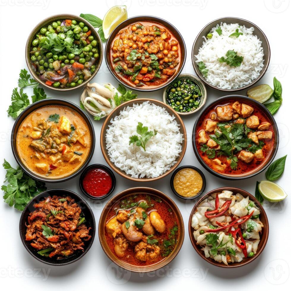 An Assortment of Indian Curries and Sides photo