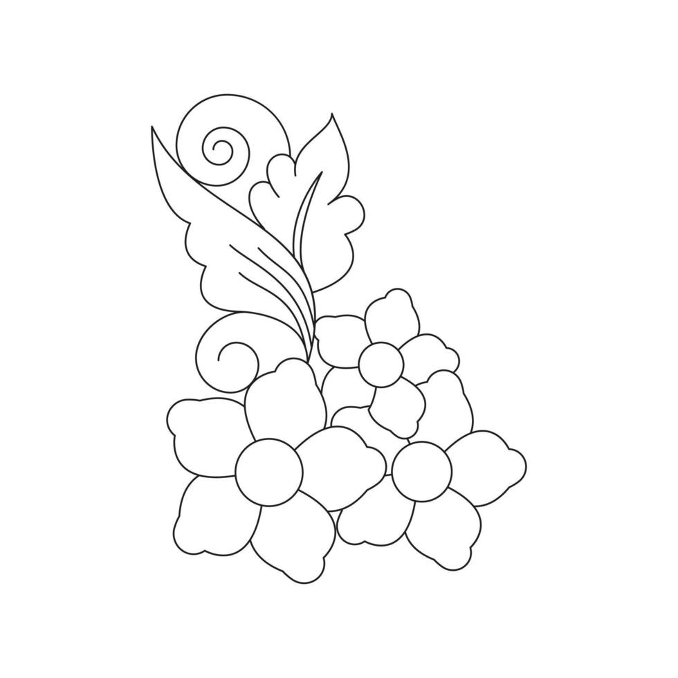 Mandala with floral patterns ornamental file vector